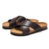Summer New Men's Cork Slippers Beach Shoes Student Cross with Water Loose Cool Slippers