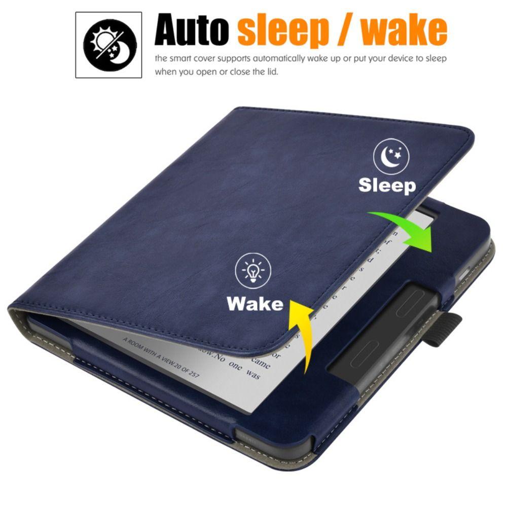 Auto Sleep/Wake N428 Smart Cover PU Leather Protective Shell for KOBO Libra Colour 2024