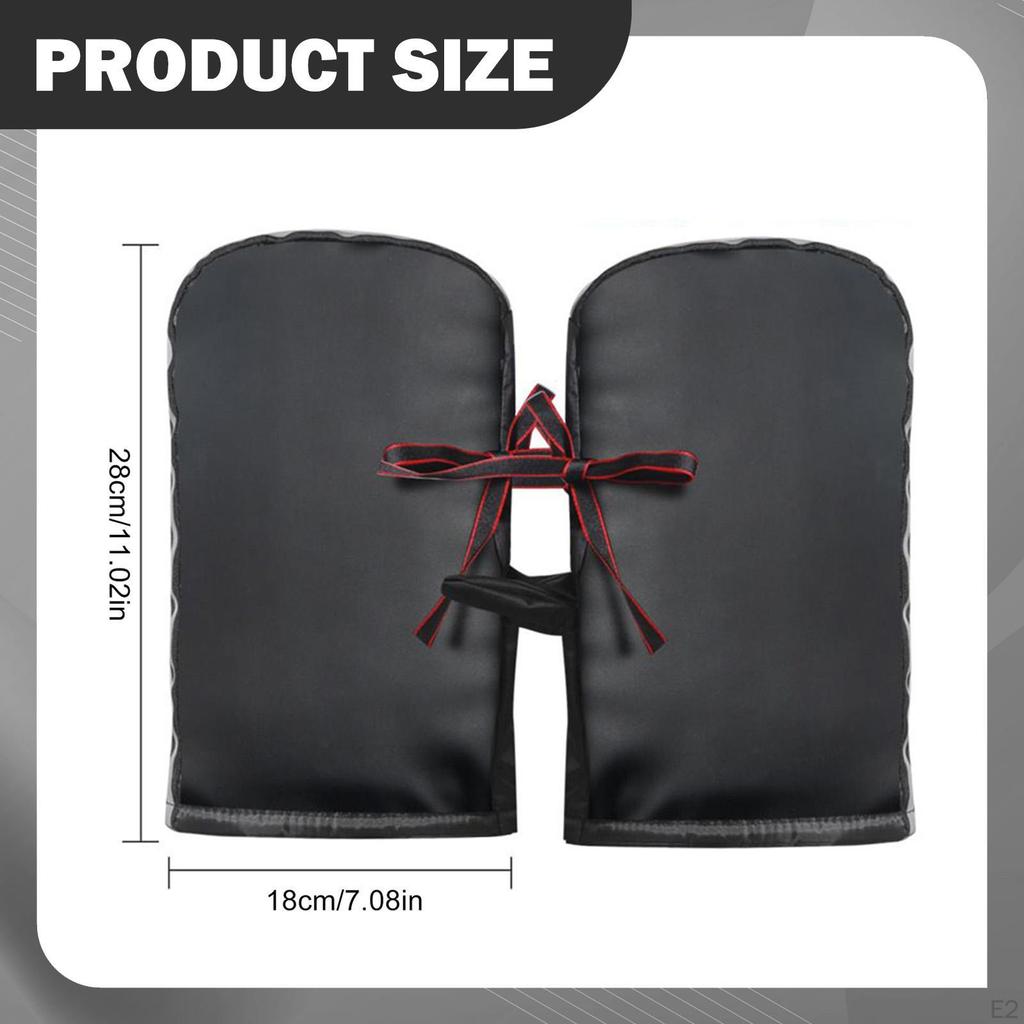 Motorcycle Handlebar Gloves Muff Hand Protector Cover Warm Riding Mittens Winter for Cold Weather