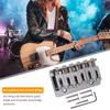 Electric Guitar Saddle Bridge with Screws Wrench 6 String Metal Fixed Hardtail Saddle Bridge Top Load Guitar Tailpiece