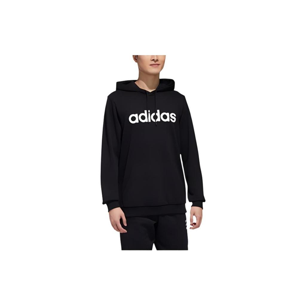 Adidas Sports Hooded Casual Comfortable Knit Pullover American Sweatshirt Men Sweatshirt Black CW2471