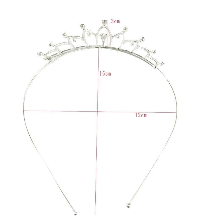 Children's Crown Headband Little Girl Alloy Crown Hair Accessories Children's Day Event Rhinestone Headwear