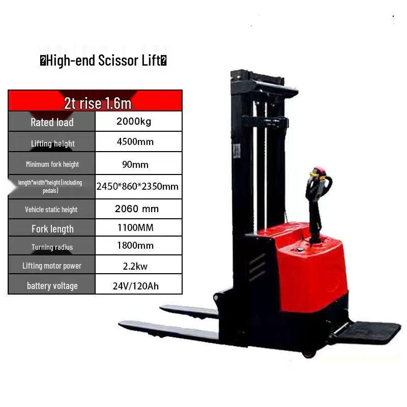 Manual & Electric Hydraulic Stacker Forklift for 1T-2T Lifting, Loading, and Unloading
