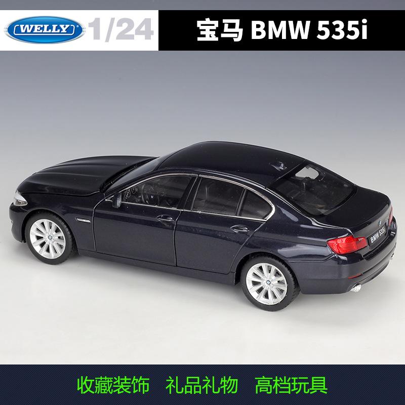 WELLY 1:24 BMW 535i Limousine Legierung Druckguss Modellauto - Offiziell Lizenziertes Luxusauto mit zu öffnenden Türen Sammler-Display Geschenk