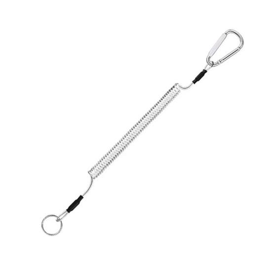 Anti-lost Rope with Carabiner Boating Fishing Lanyard Heavy Duty Pliers Tools Multifunctional Outdoor Retractable Coiled Tether