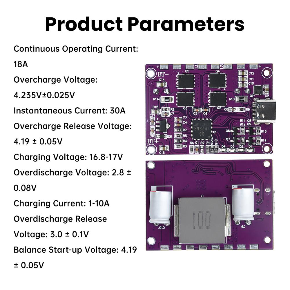 IP2368 Bidirectional High-power Fast Charging Module PD100W Boost Buck Fast Charging Module DIY Power Bank Circuit Board