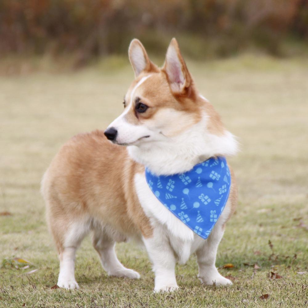 Pet it birthday party dog triangle towel adjustable cute pet saliva towel pet party decoration