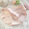 Women S Pure Cotton Antibacterial Breathable Mid Waist Printed Triangle Panties