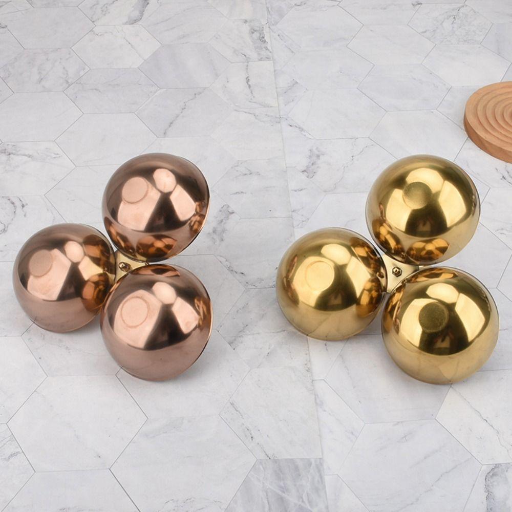 304 Stainless Steel Snack Bowl Round Bowl Circle Ring Handle Fruit Plate 3 Compartment Rust-proof Appetizer Platter Office