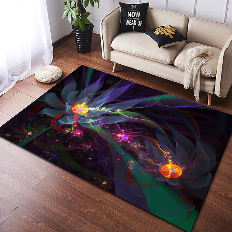 Colorful Magical Fantasy Abstract Art Printed Carpet for Living Room Home Decoration Mats Boho Rugs Area Rug for Bedroom