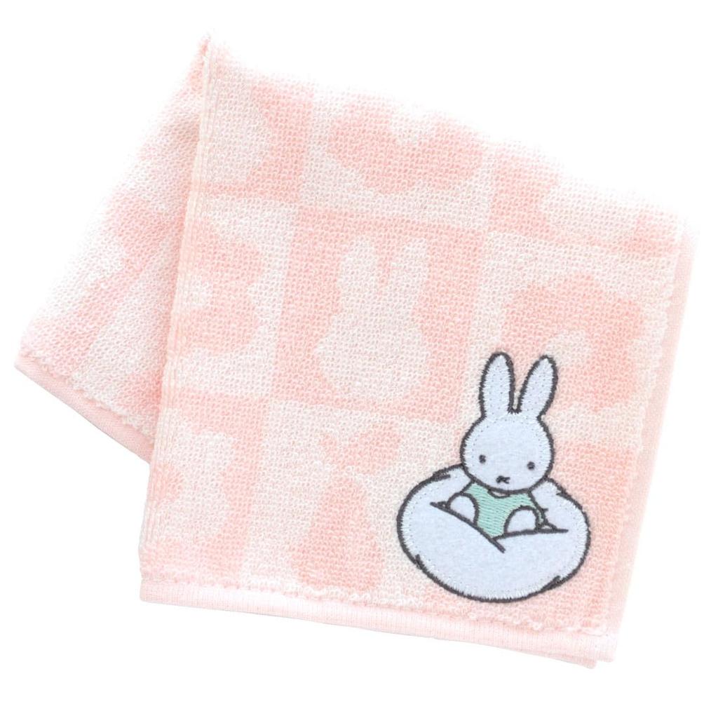 Miffy Towel Powder Color Handkerchief, (Pink), Women's, Approx. 25cm, 000195-0021-01