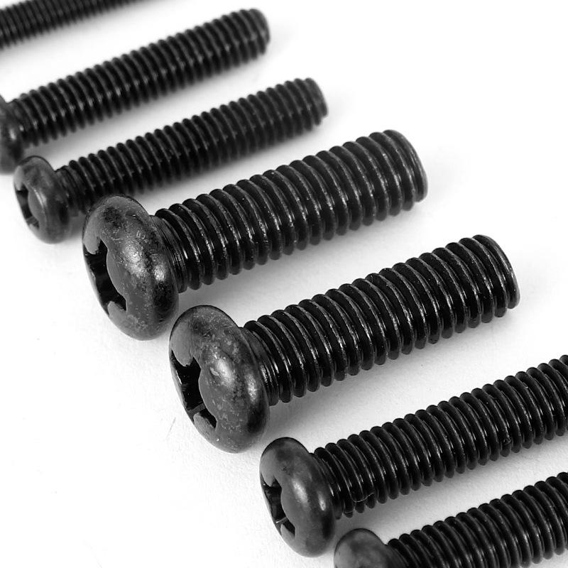 Black Cross Round Pan Head Machine Screw Set for Watches and Glasses
