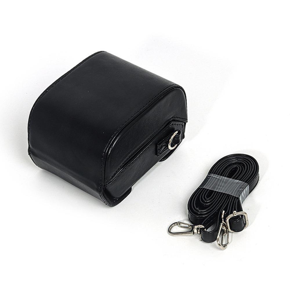 

PU Leather Instant Film Camera Storage Bag Shockproof Hard Carrying Case with Strap Black Shoulder Bag for Go Gen 1/2