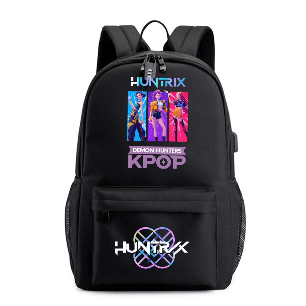 Anime Tecknad Kpop Tryckt Ryggsäck för Tonåring Student Flicka Pojke Bokväska Skolväska Kvinnor Stor Kapacitet Resväska Barn Gåva Rucksak