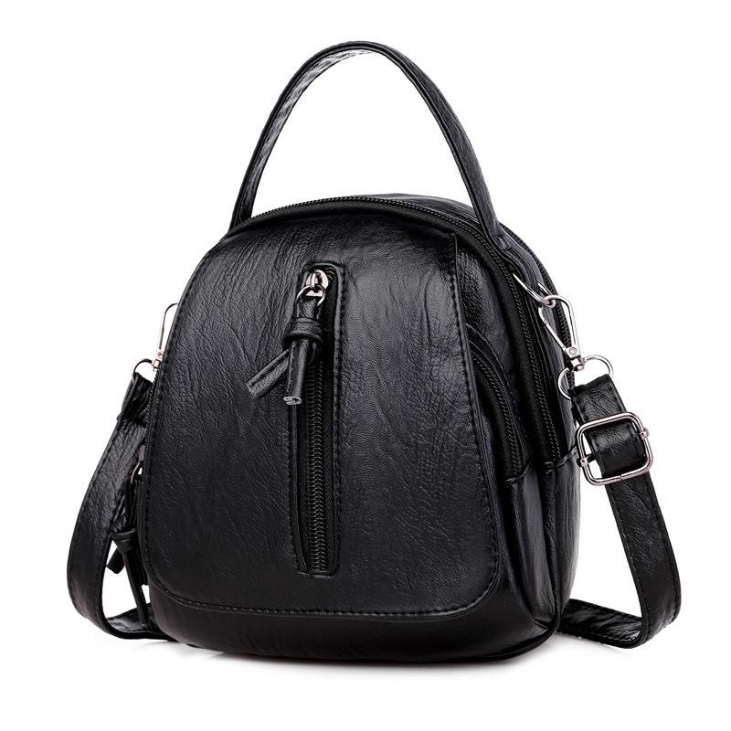 

Soft Leather Phe Shoulder Crossbody Bag Women European American Fashi Multiple Compartments Coin Purse чёрный