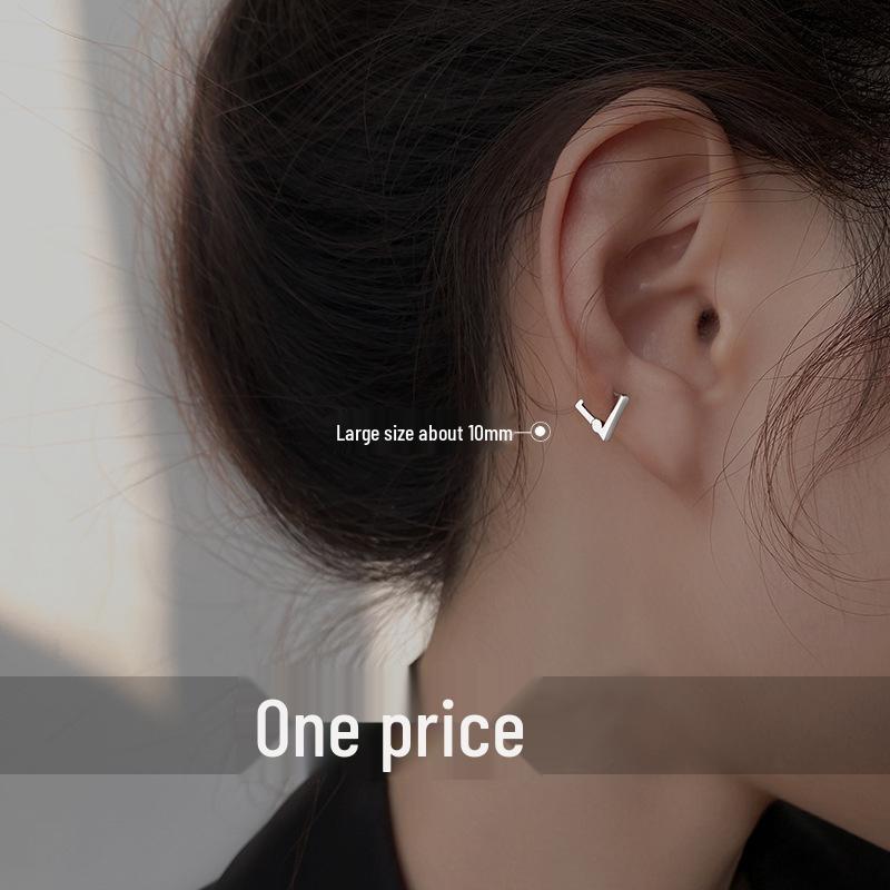 

Трендові 2023 Срібні Геометричні Сережки-Пусети для Пірсингу Хряща Вуха для Жінок - Унікальний Нішевий Дизайн