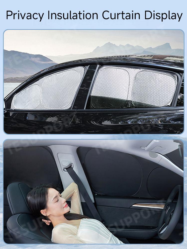 For Tesla Model Y Juniper 2025 Accessories SunShades Roof Sunshade Sunroof Upgrade Graphene Windshield Sunshades Privacy Curtain