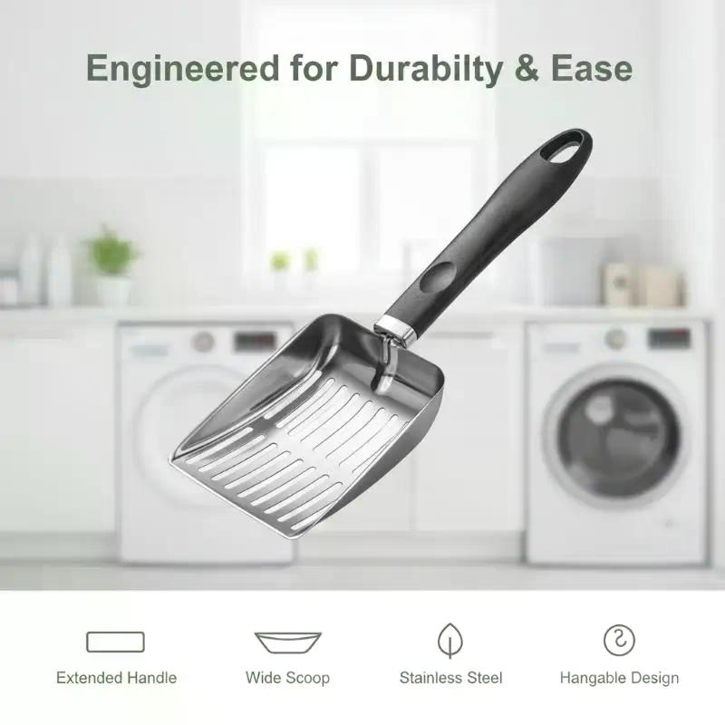 Cat Sand Cleaning For Dog Cat Clean Feces Supplies Cat Litter Shovel Pet Cleaning Tool Pet Products Metal Long Handle Scoop
