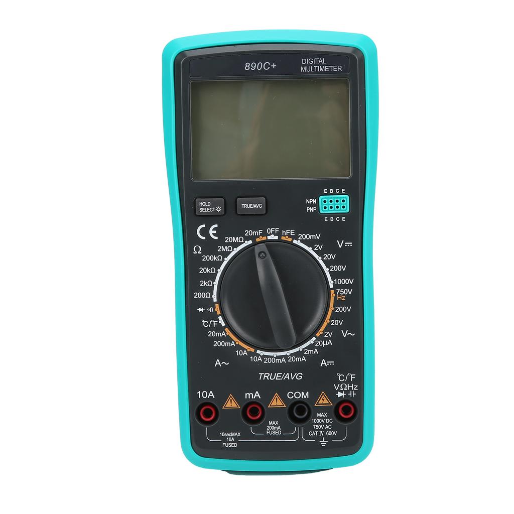 Multimetro Digitale 890C+ con Temperatura Protezione Anti-Bruciatura Automatica Misuratore di Tensione e Corrente