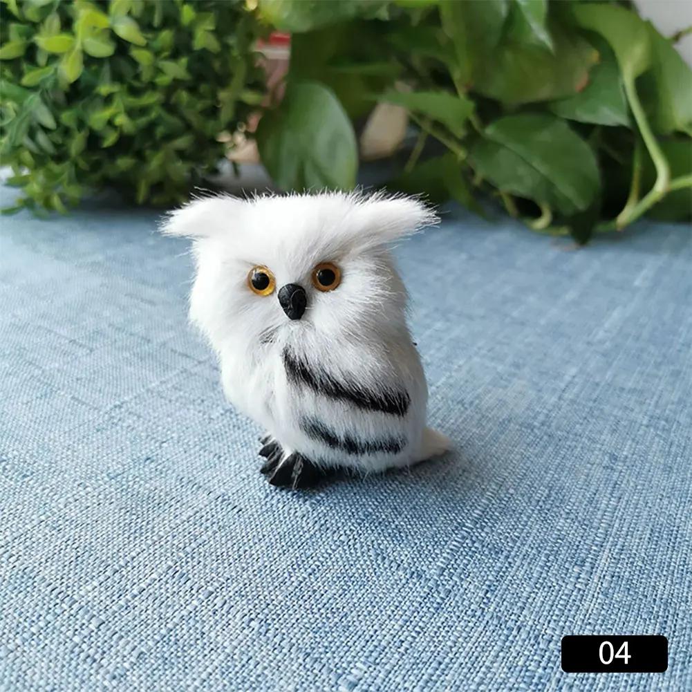 Simulation Owl Ornaments Plush Toys Cute Doll Artificial Fur Toy Christmas Tree Decor Pendant Christmas Gift For Kids Home Decor
