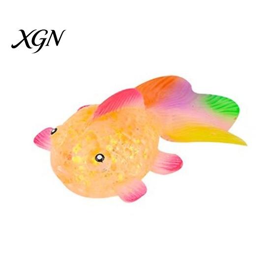 Sensory Ball Toy Clear Goldfish Squeeze Stress Relief Glitter Multicolor Tail Fish Gadget Sugar Soft Decompression Fidget Relaxation