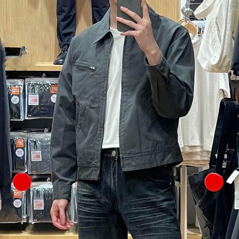 Мужская и женская ретро-куртка на молнии в повседневном стиле - Коллекция Весна 2026 Детройт Extra Large