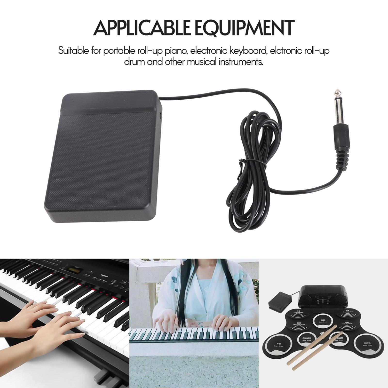 Pédale Instruments de Musique Silencieux Pédale Unique pour Clavier Électronique Piano enroulable électronique