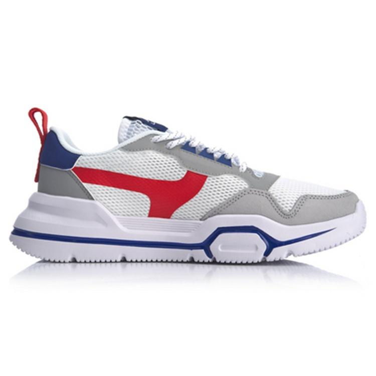 Li-Ning Li Ning Mark Lite Trendy Breathable Balance Breathable Balance Low top Casual Shoes Unisex White AGCQ015-1