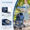 Giantex Separate Foldable Pet Cart Load Capacity Upper 15KG Lower 15KG Multiple Dogs Cats Dog Carrier Dog Buggy with Brake Mat Canopy Side Pockets