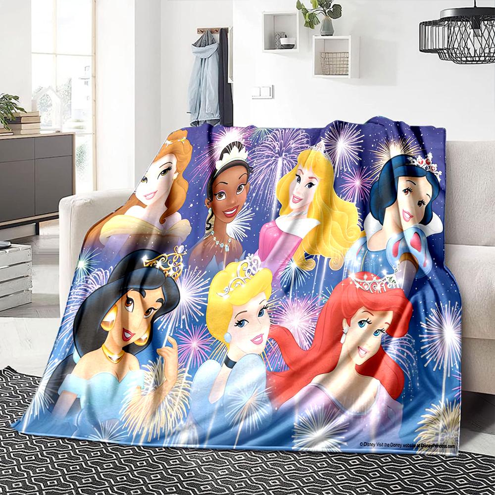 1Pc Magic Frozen Kingdom Blanket For Couch Bed Plush Cozy Fuzzy Blanket Super Soft Warm Blankets For Fall And Winter 091868
