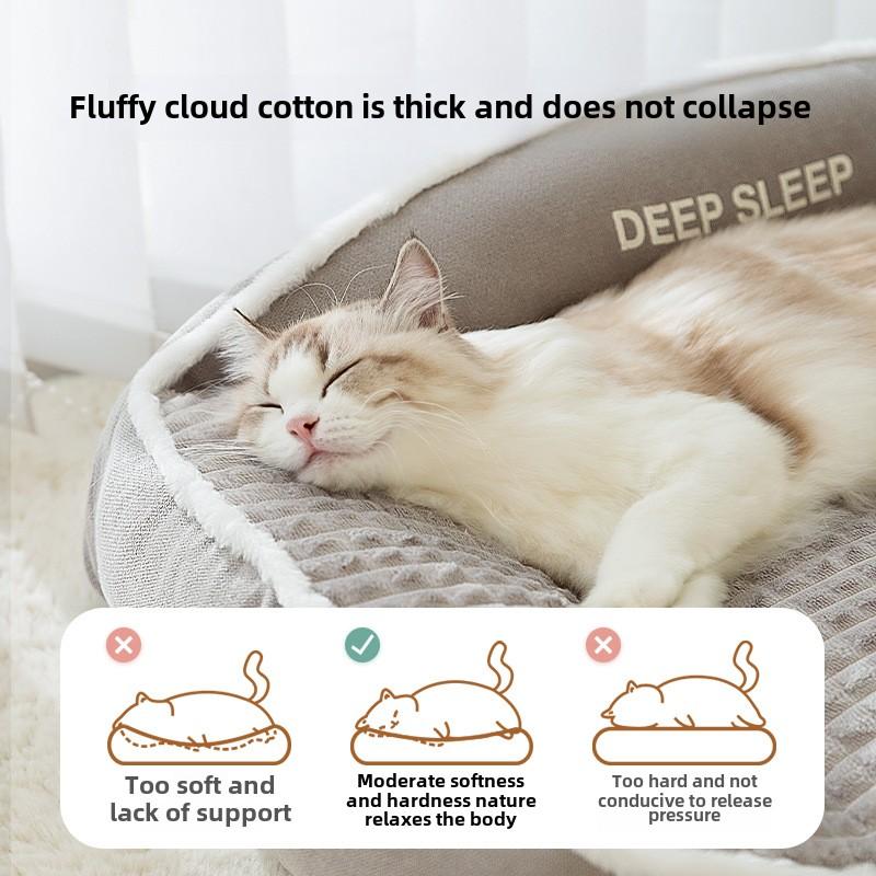 Autumn and Winter Dog Thick Sofa Fleece Nest Cat Warm Cushion Kennel Thickened Cat Nest Pet Nest Supplies