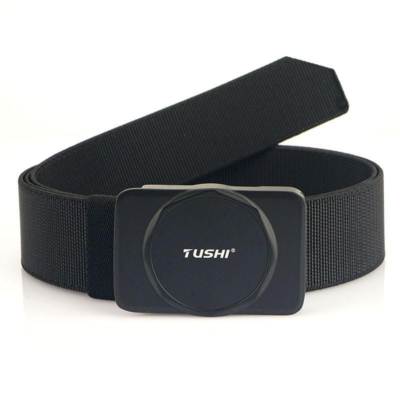 

Aluminum Alloy Buckle Nylon Elastic Waist Belt Commuting Outdoor Training Tooling Men s 120cm чёрный