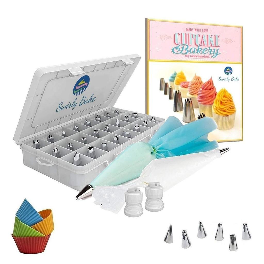 Piping Tips Nozzle Cake Cream Baking Tool Set Plastic Bag Storage Case Coupler