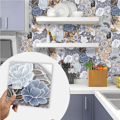 10 PCS PVC Tile Sticker Set Self Adhesive Removable Tile Waterproof Kitchen Bathroom Furniture Stairs Home Decor