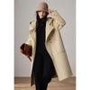 VICTORIA&VERA Women's Hooded Double-Faced Wool Long Coat