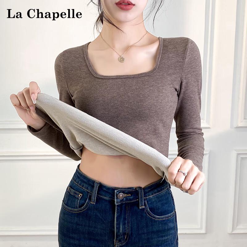 La Chapelle Women s Thickened Square Neck Thermal Base Layer Top 2XL