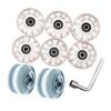 Quads Skate Replacement Wheels with Bearings, Roller Skate Wheels Wear Resistant Wheels for Double Row Skate Skateboard