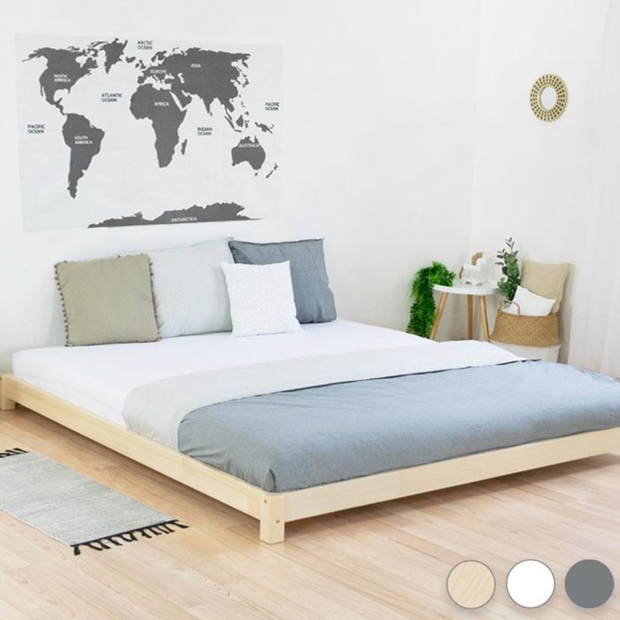 Lit double TATAMI 160 x 200 bois naturel