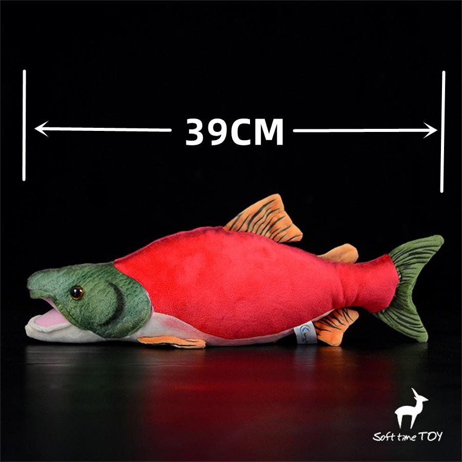 Redfish High Fidelity Anime Cute Plushie Sockeye Salmon Plush Toys Lifelike Animals Simulation Stuffed Doll Kawai Toy Gifts Kids