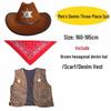 Western Cowboy Halloween Costume Set for Adults & Children - Perfect for Parent-Child Performances