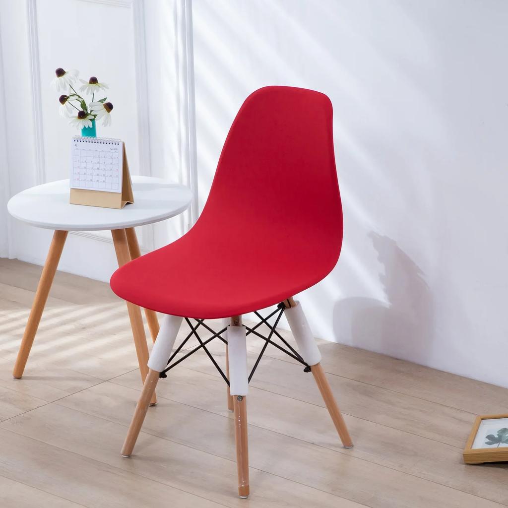 Printed Stretch Shell Chair Cover Spandex Armless Back Chair Covers Washable Slipcover Furniture Protector for Home Office Hotel