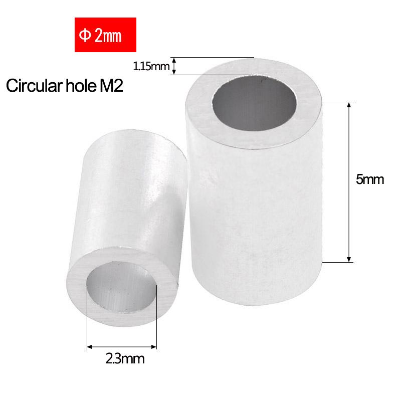 M1 To M10 Full Size Steel Wire Cable Rope Fixing Clip Circular Aluminum Ferrules Round Crimping Loop Clamps Quantity 10--200pcs