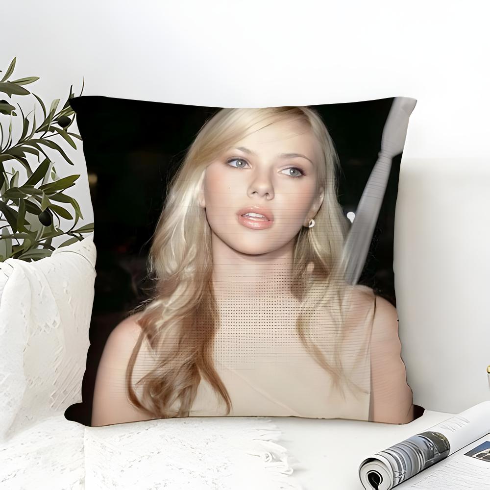 S-Scarlett Icon J-Johansson Pillow Case Linen Pillow Case Sofa Home Decor Cushion Cover Cushion Cove