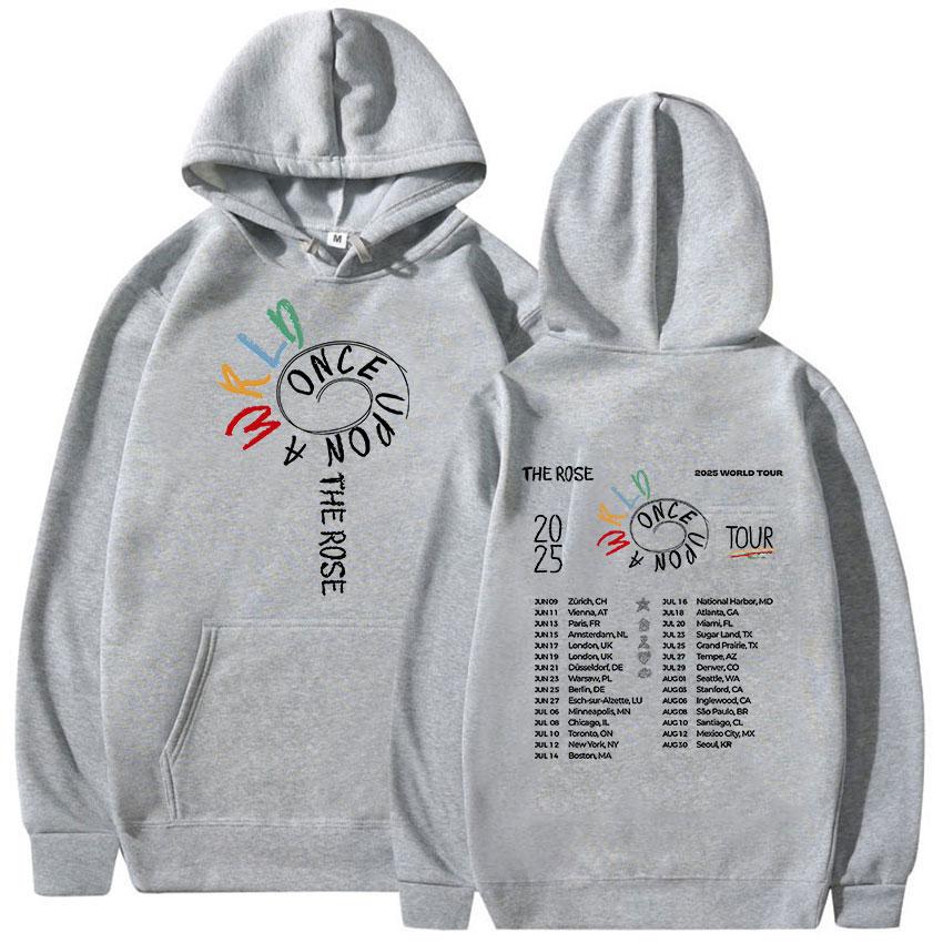 Kpop The Rose Once Upon AWRLD World Tour Hoodie Men's Women Fleece Fashion Pullover Sweatshirt Fans Clothing Hooded