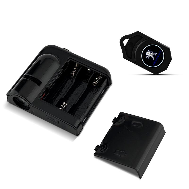 1/2Pcs Car Door Projector Lamps LED Welcome Light Emblem For Peugeot 308 408 508 RCZ 208 3008 2008 206 207 108 406 407 408 206 207 208 306 307