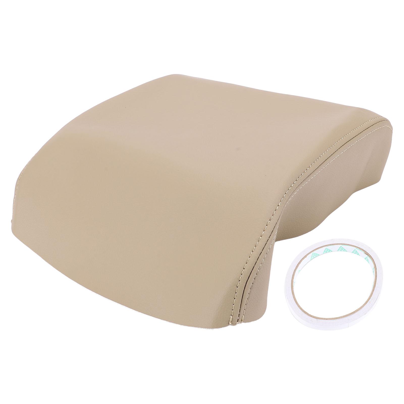 

Arm Rest Seat Box Cover Microfiber Pu Leather Water Resistant Comfortable Easy To Install Center Console Cover for Replacement бежевый