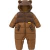 Minibala Unisex Baby Warm Plush Down Jumpsuit