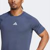Adidas Sport Performance Gym+ Aeroready Training Sports Fashion Short Sleeve T-Shirt Men Tops Blue IW8374