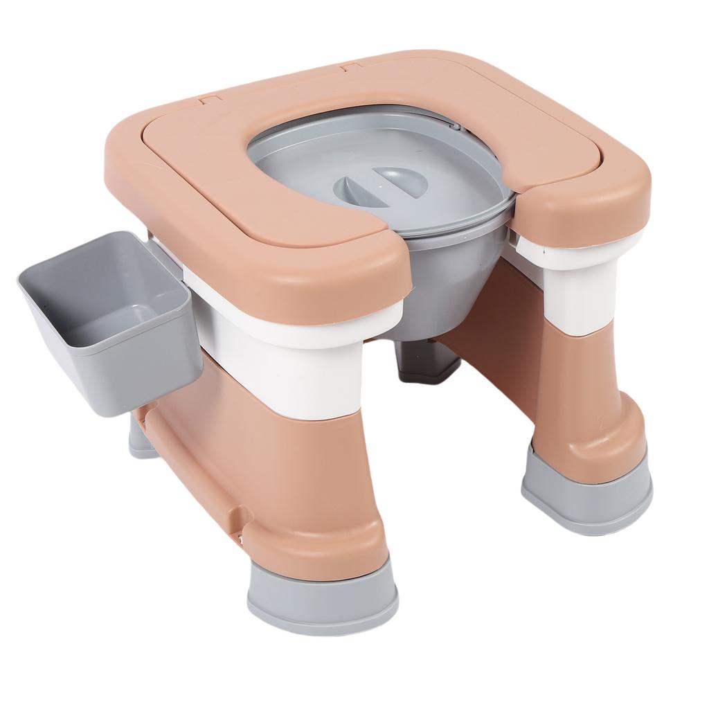 Portable Commode Chair Bedside Potty Shower Chair Non Slip Bedside Toilet for Bathing and Squat Toilet