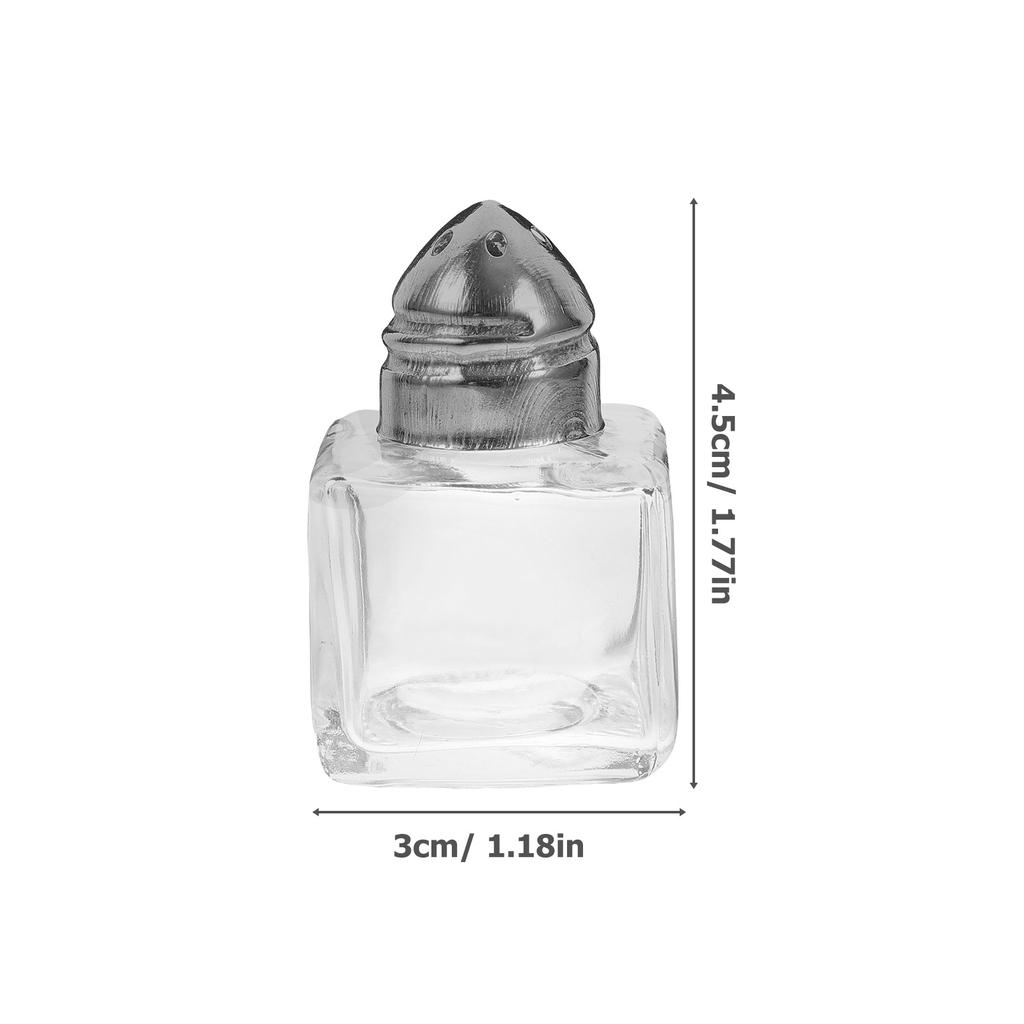 10 Pcs Coffee Grinder Mini Spice Jar BBQ Bottle Condiment Holder Pepper Shaker Flasks Salt Transparent Seasoning Travel